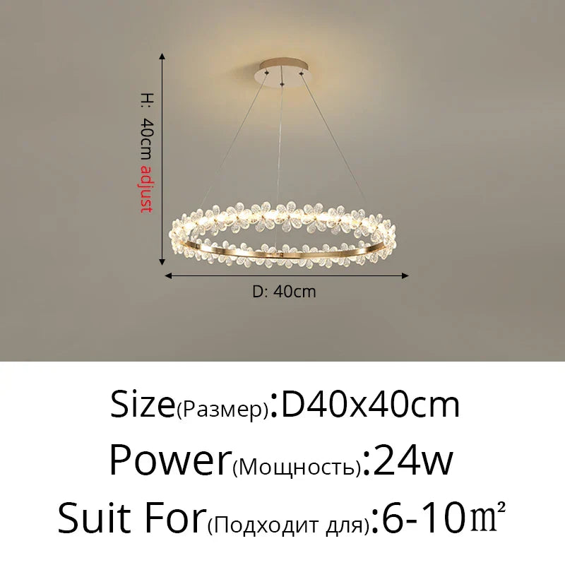 DecorBites™ Crystal LED Chandelier for Home Decor & Luxury Lighting