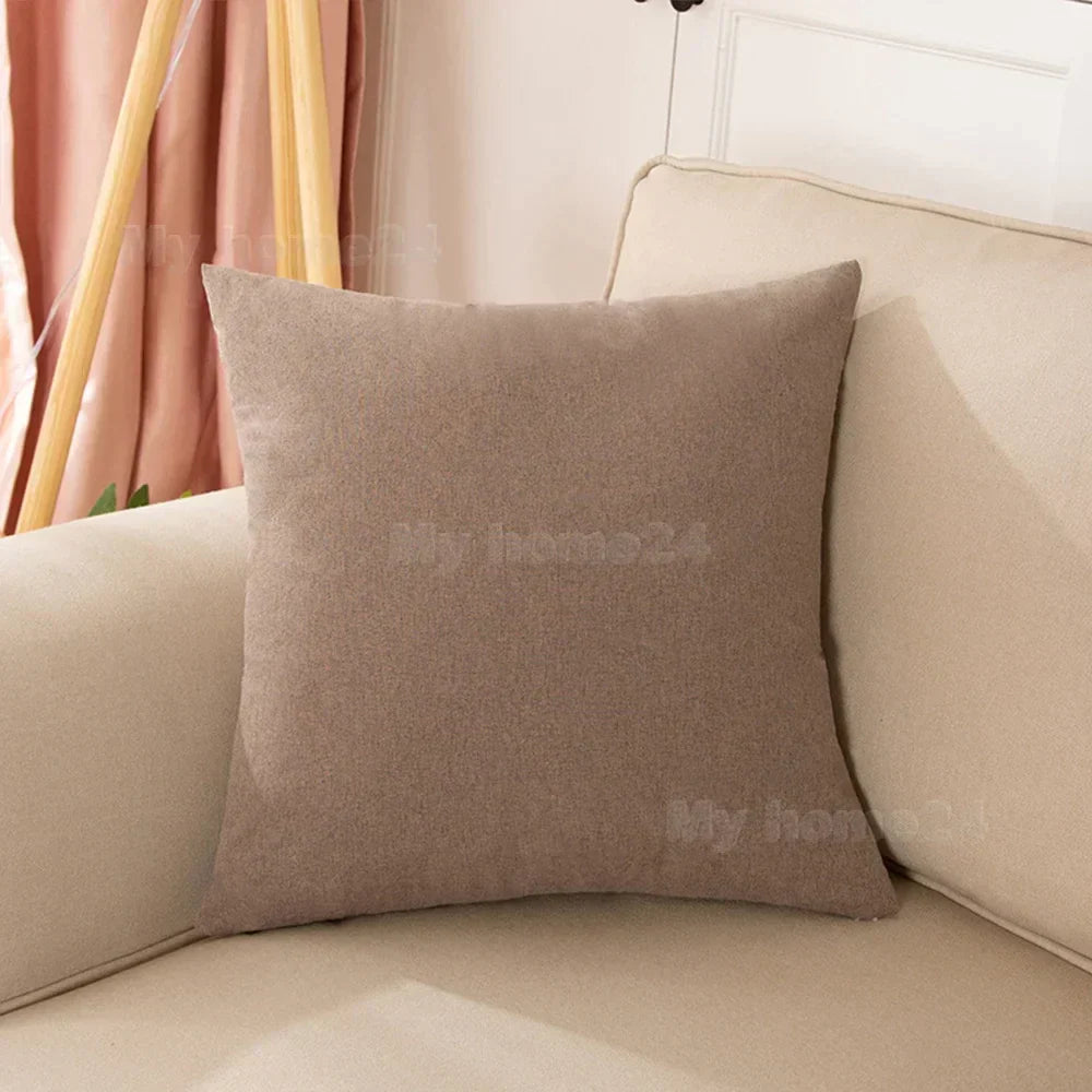 DecorBites™ Cotton Linen Pillow Cover Set for Home Decor - Plain Cushion Covers