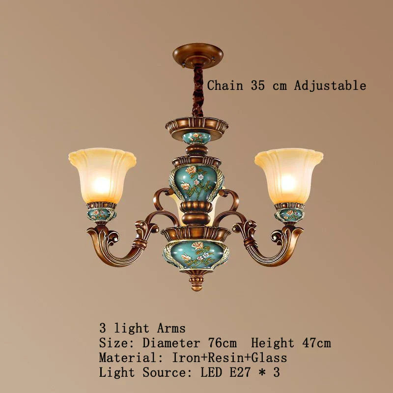 ثريا DecorBites™ الكلاسيكية من الراتنج لإنارة فاخرة لغرفة المعيشة وغرفة الطعام وغرفة النوم