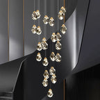 Modern Crystal Staircase Chandelier Pendant Light