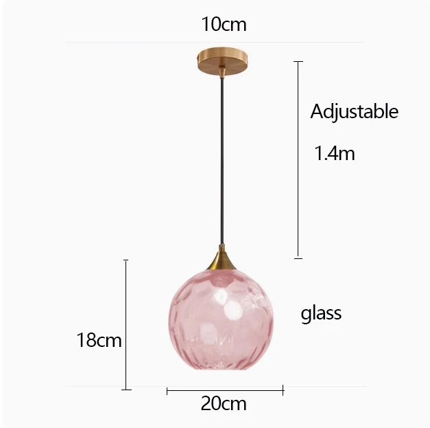 Nordic Ripple Glass Longline Pendant Light