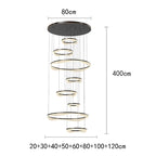 Modern Sculptural Ring Pendant Light Chandelier