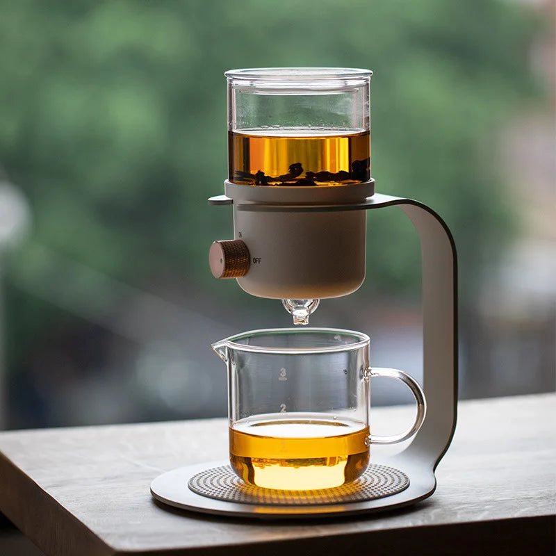 DecorBites™ Glass Kung Fu Tea Pot for Tea and Coffee Brewing