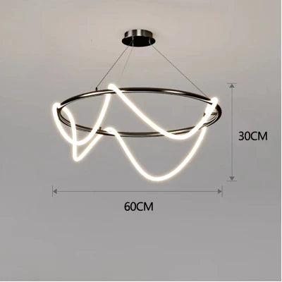 ثريا ديكور بايتس™ LED ذات الخرطوم الطويل لغرفة الطعام والمطبخ والبار، مصباح متدلي