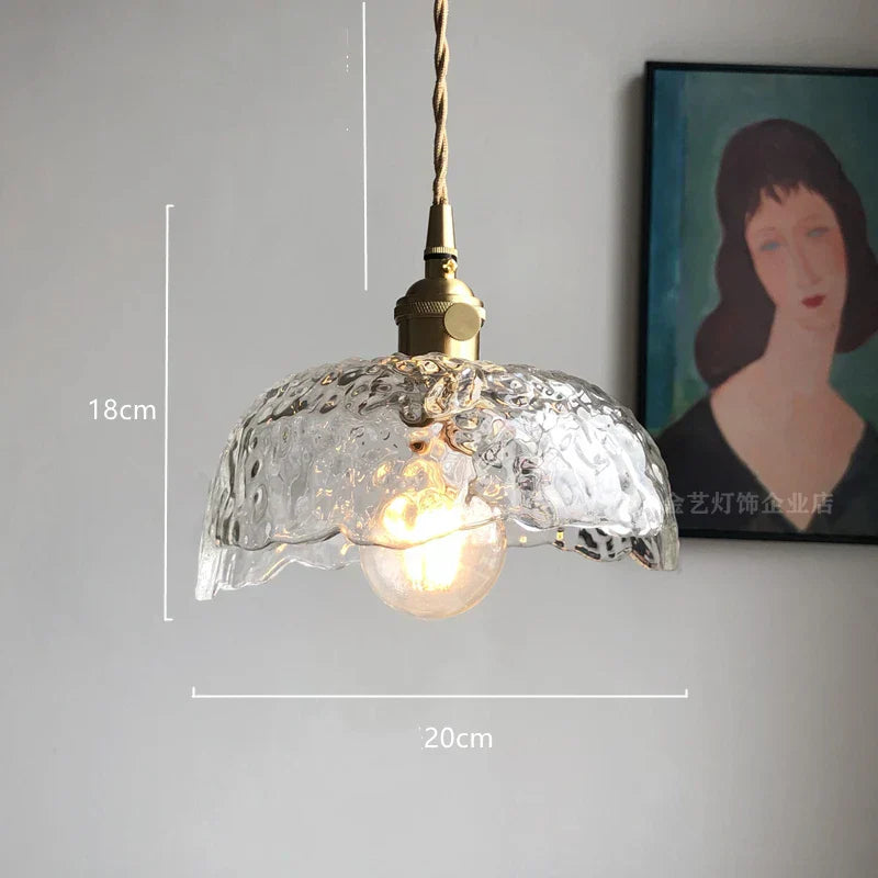 مصباح تعليق مودرن DecorBites™ LED زجاجي أخضر مع حامل نحاسي