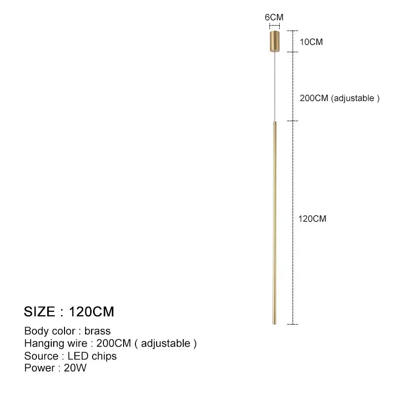 Modern Black Aluminum Linear Pendant Light