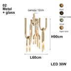 Italian Postmodern Retro Glass Pendant Light Dimmable