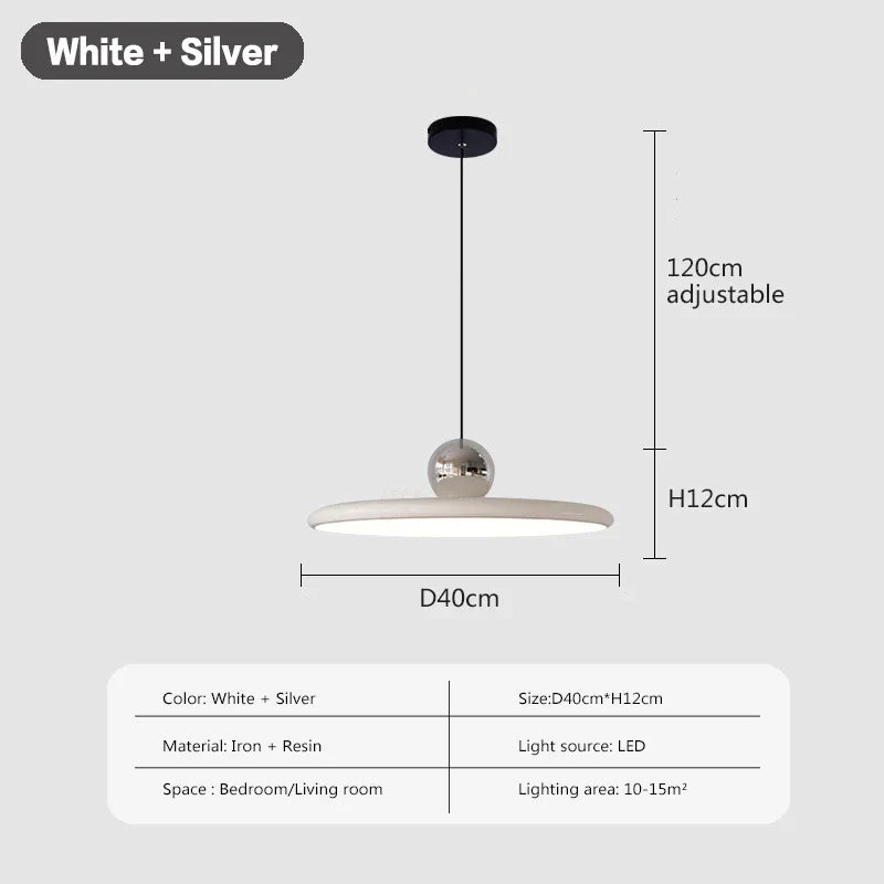 DecorBites™ Cream Wind Saucer LED Pendant Light for Interior Illumination
