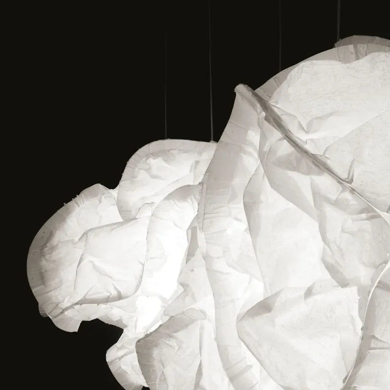 DecorBites™ Cloud White Pendant Light: Rice Paper Ball Lampshade for Kitchen Island, Restaurant & Kids Room