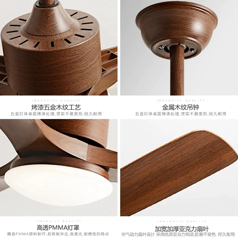 DecorBites™ 3-Blade DC Ceiling Fan with LED Light & Remote Control.