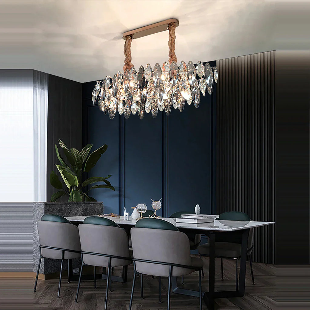 DecorBites™ Crystal Dimmable LED Pendant Lights: Modern Indoor Artistic Hanging Lamps