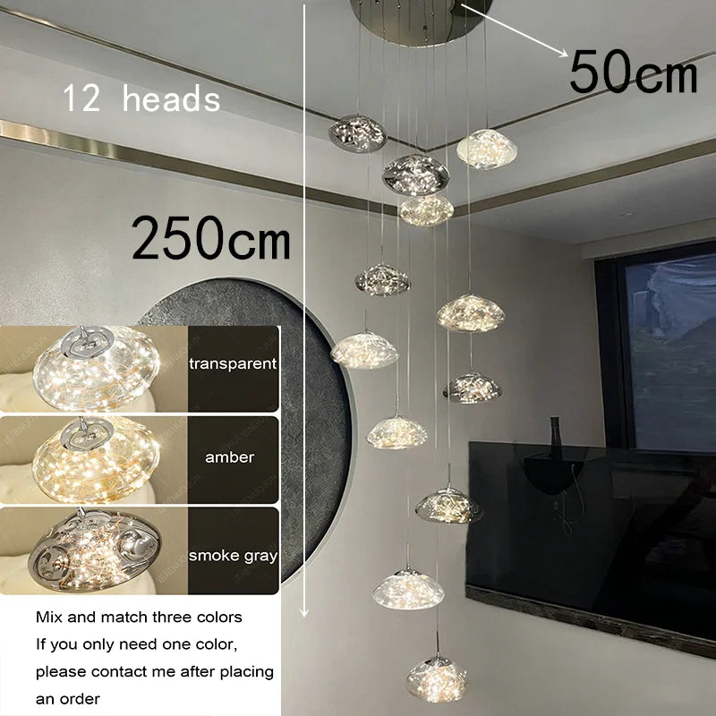 Modern Crystal Multi-Light Pendant Chandelier