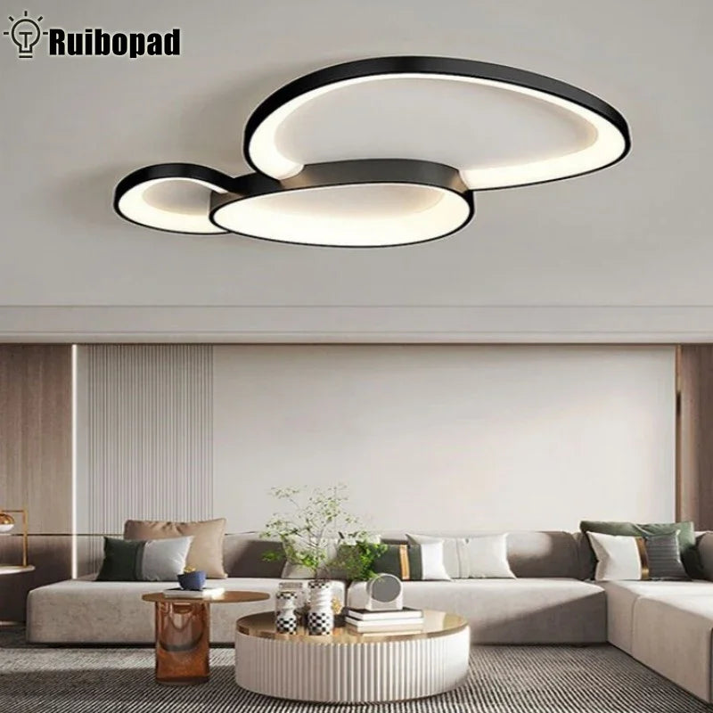 ثريات سقف LED من DecorBites™ مع جهاز تحكم عن بعد لغرفة المعيشة وغرفة النوم وغرفة الطعام