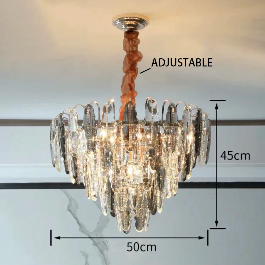 Lustre LED Leaf DecorBites™ : Éclairage de décoration moderne pour salon et escalier tournant duplex