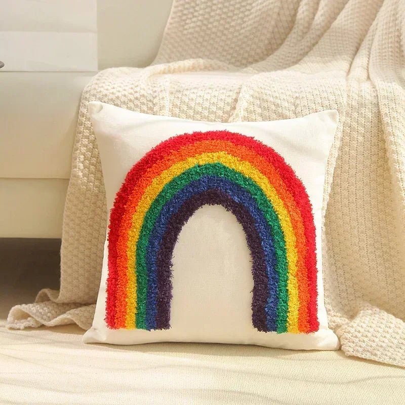 DecorBites™ Geometric Tufted Tassel Cushion Cover 30x50cm/45x45cm