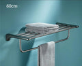 DecorBites™ Grey Bathroom Accessories Set: Paper Holder, Corner Shelf, Towel Rack, Toilet Brush Holder, Towel Holder
