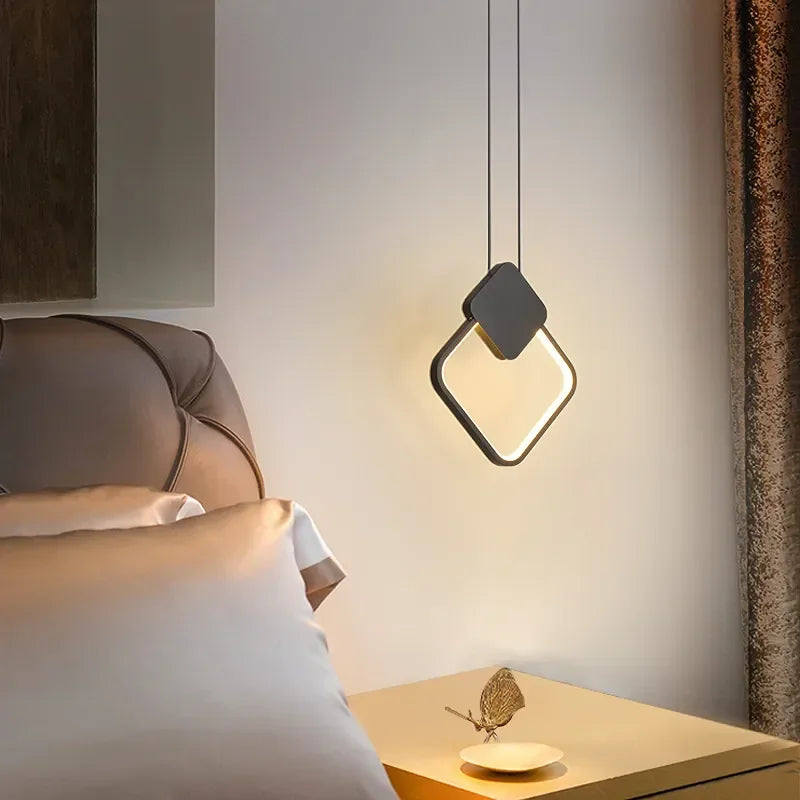 أضواء معلقة هندسية LED من DecorBites™ لغرفة المعيشة وغرفة النوم والمطبخ، مصابيح معلقة حديثة للديكور