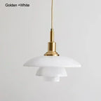 Danish Three-Layer Dish Glass Pendant Light