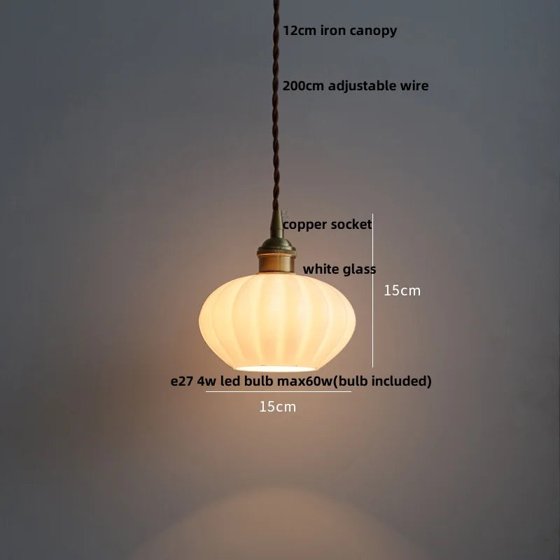 DecorBites™ Glass LED Pendant Lamp | Adjustable Nordic Hanging Light