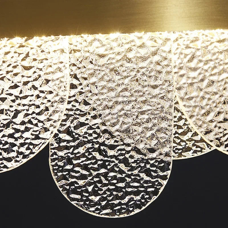 ثريا كريستالية LED من DecorBites™: مصباح سقف دائري حديث لغرفة المعيشة وغرفة النوم والفنادق