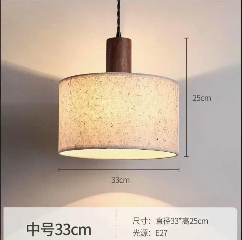DecorBites™ Cream Wabi-sabi Chandelier Lamp Retro Japanese-style Bedroom Decor Lighting