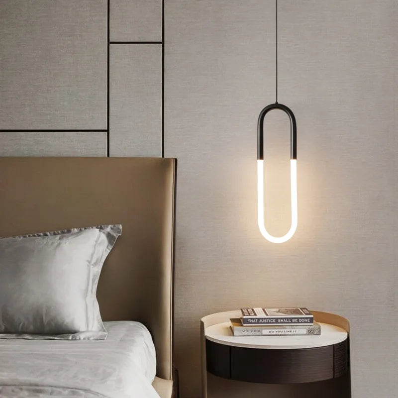 Modern Black Gold Iron Acrylic Pendant Light