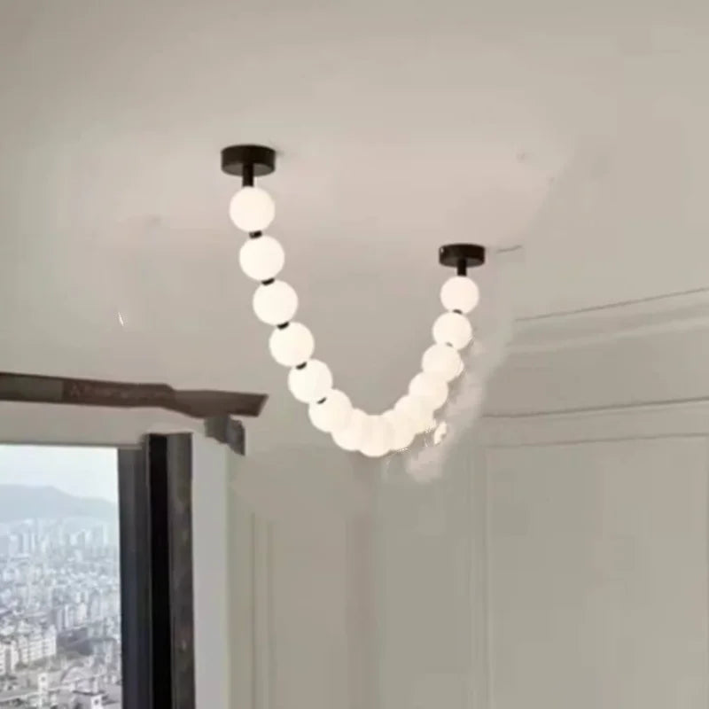 Nordic Beaded Alloy Pendant Light