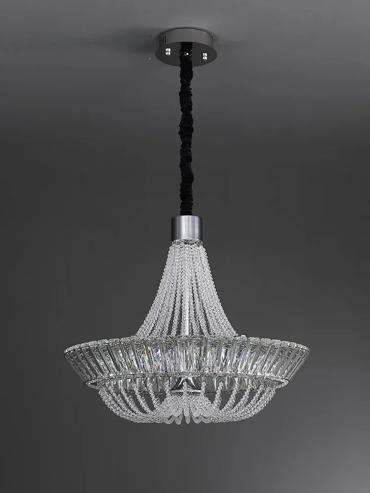 DecorBites™ Crystal Ceiling Chandelier - Elegant Two-story Room Decor