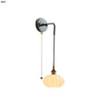 DecorBites™ Ceramic Canopy LED Wall Lamp, Adjustable Wire, Pull Chain Switch