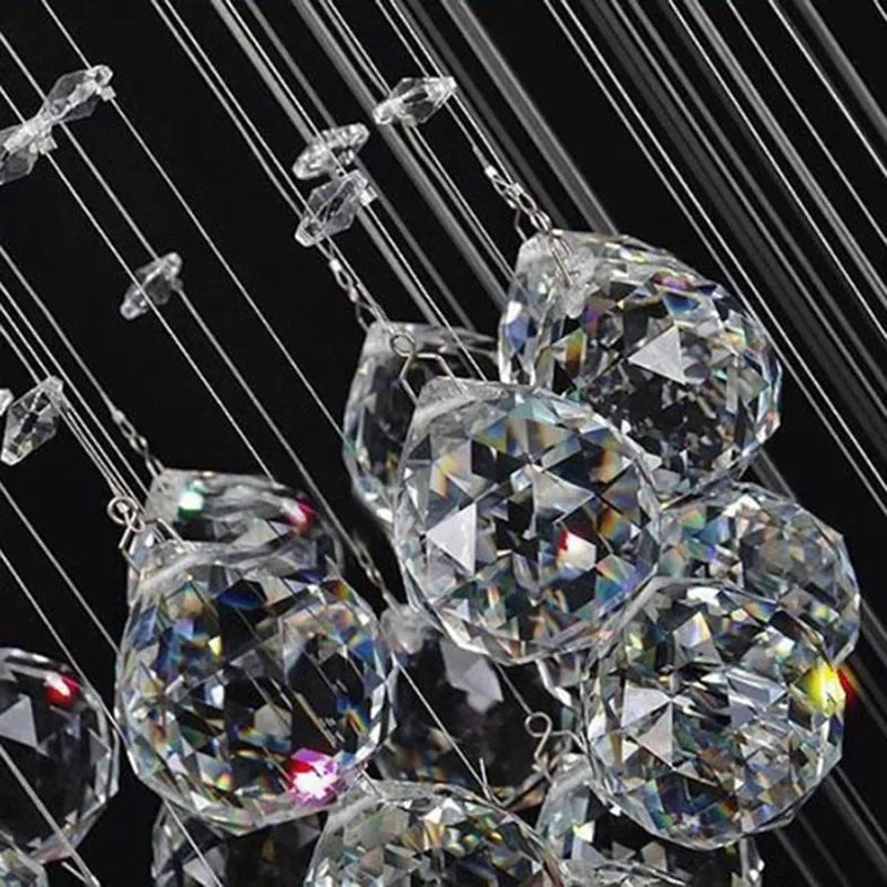 DecorBites™ Crystal Ball Chandelier - Large Lustre De Cristal Design - D80xH300cm