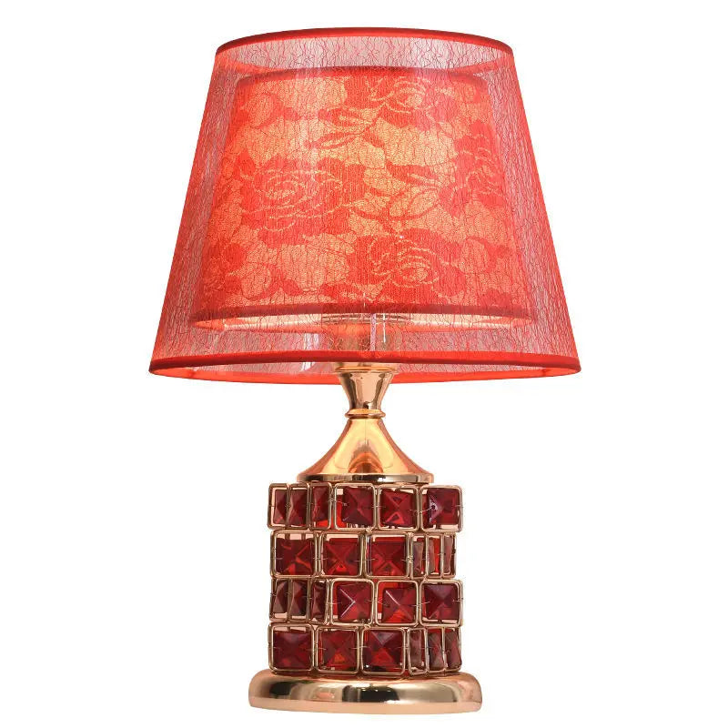 DecorBites™ Crystal Table Lamp: Elegant European Style Home Decor and Wedding Gift