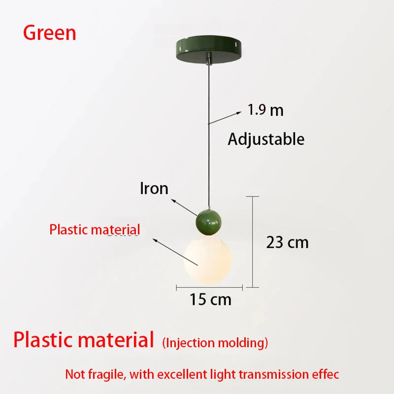 European White Glass Globe Pendant Light