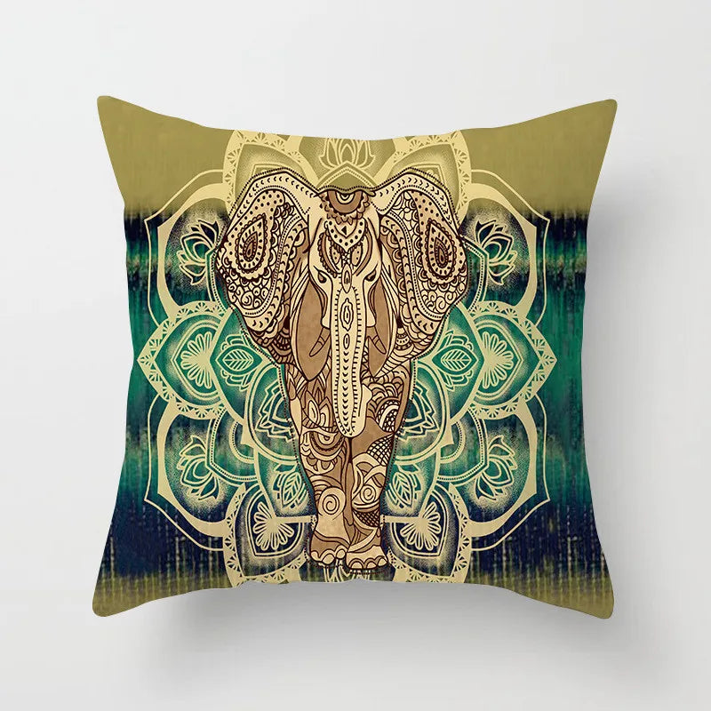 DecorBites™ Geometric Square Pillowcase Ethnic Retro Sofa Pillow Cover 45x45cm Home Decor