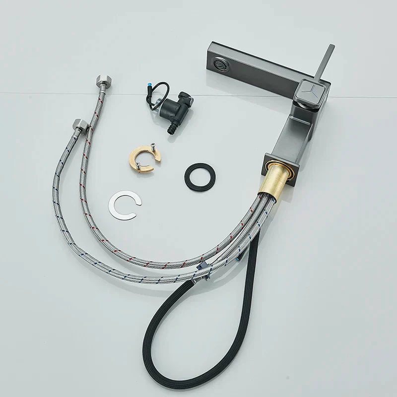 DecorBites™ Gun Grey Digital Display Basin Faucet