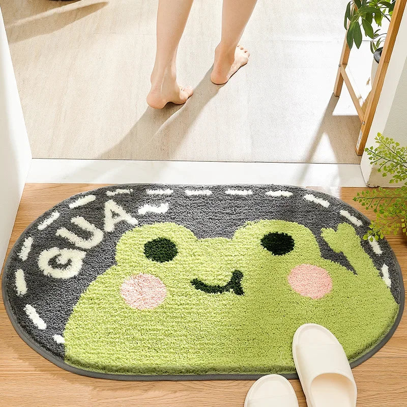 DecorBites™ Cartoon Animal Bathroom Carpet - Non-slip Absorbent Soft Bath Rug