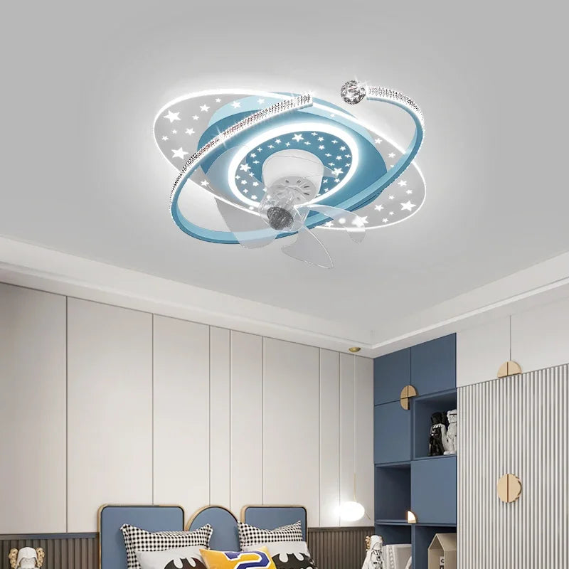 مروحة سقف بإنارة DecorBites™ مع دوران 360 درجة - هادئة وأنيقة لديكور المنزل