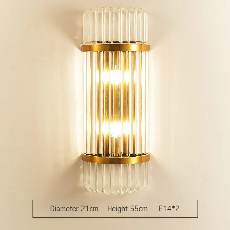أضواء جدارية كريستالية ذهبية LED DecorBites™ لغرفة النوم وغرفة المعيشة وديكور المنزل