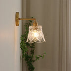 Nordic Flower Glass Pendant Light in Polished Copper