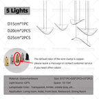 Nordic Lotus Leaf Art Glass Pendant Light