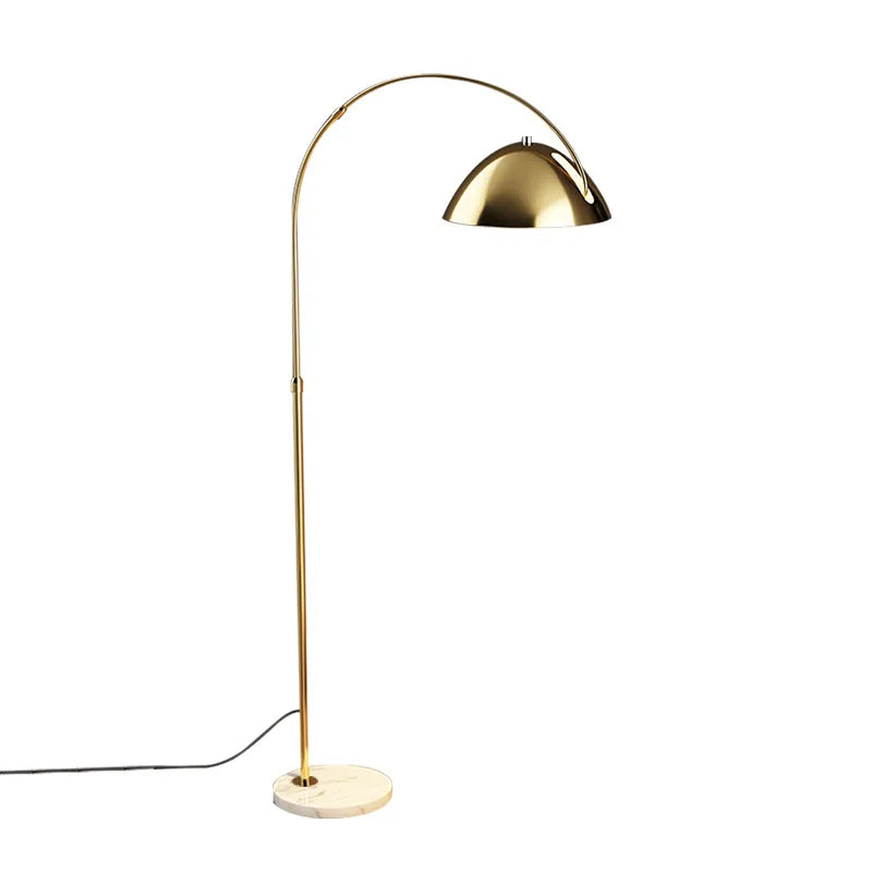مصباح أرضي LED DecorBites™ ذهبي أسود معدني بسيط حديث لغرفة المعيشة