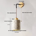 DecorBites™ Cement Wood Wall Light Pull Chain Switch Adjustable Socket Nordic Modern Provencal