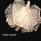 Nordic French Cream Acrylic Flower Pendant Light