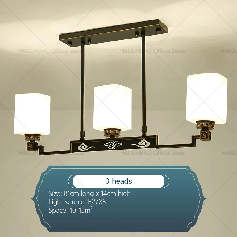 DecorBites™ Chinese Style Chandelier: Modern, Simple & Elegant Lighting for Living Room, Dining Room & Bedroom