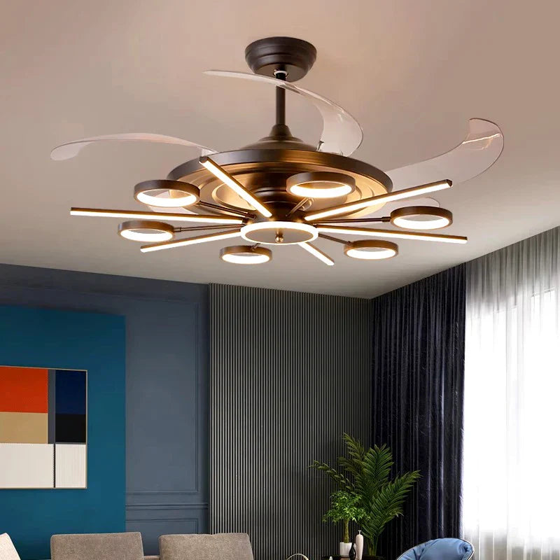 مروحة سقف LED لغرفة نوم الأطفال من DecorBites™ بتصميم بدون شفرات وجهاز تحكم عن بعد