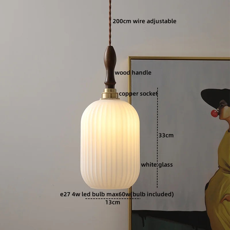 DecorBites™ Glass Copper LED Pendant Lights for Modern Style Dining Kitchen Bedroom