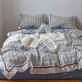 طقم مفروشات من الدانتيل الكشكش الكوري من DecorBites™ للفتيات