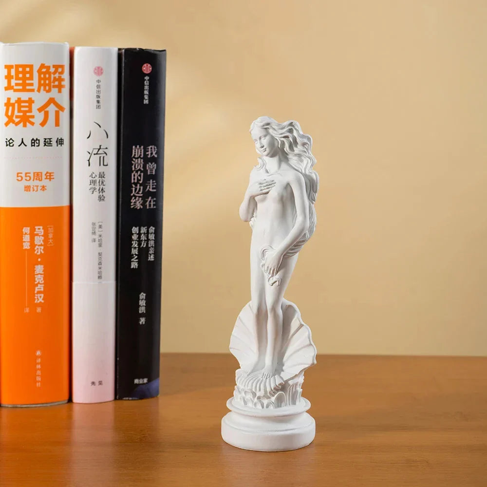 DecorBites™ 18cm Aphrodite Sculpture: Greek Goddess Statue for Home & Office Decor