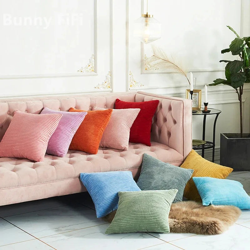 DecorBites™ Corduroy Striped Cushion Cover 30x50/40/45/50/55/60cm - Home Sofa Décor