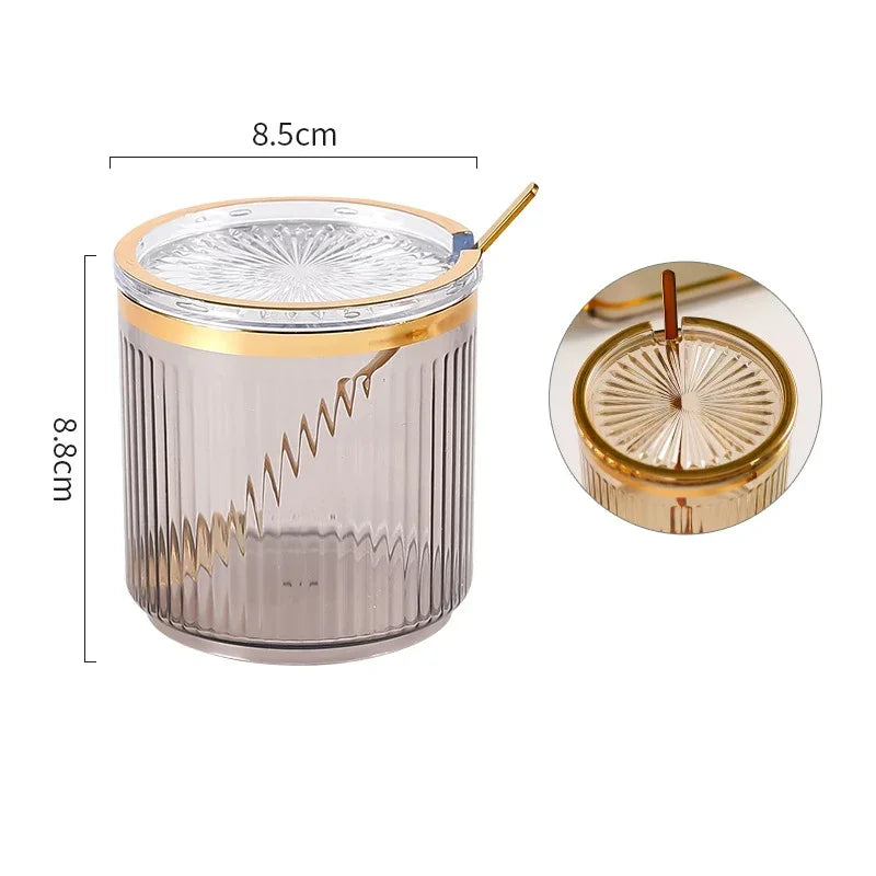 DecorBites™ Acrylic Seasoning Jar Set with Tray - Kitchen Storage Organizer