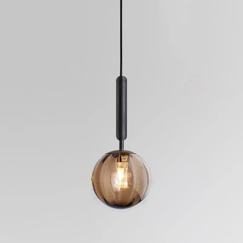DecorBites™ Glass Ball Pendant Lamp LED Hanging Light for Minimalist Living Room